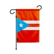 Drapeau jardin porto rico en polyester résistant horizontal