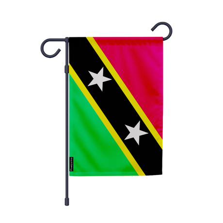 Drapeau jardin saint-christophe-et-niévès en ployester - pixelforma