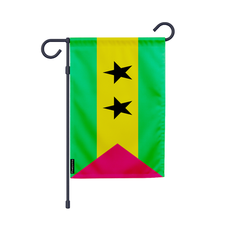 Drapeau jardin sao tomé-et-principe en ployester - pixelforma