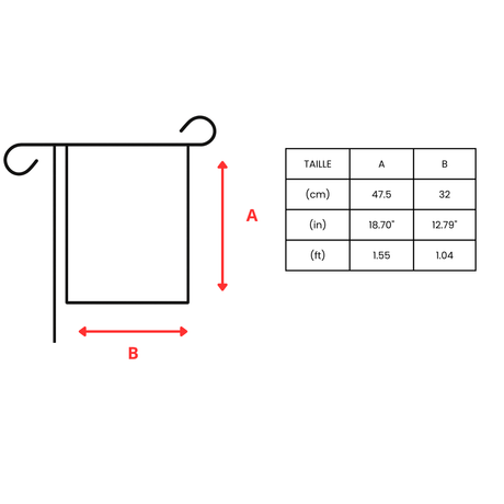 Drapeau jardin serbie en ployester - pixelforma