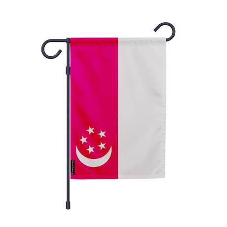 Drapeau jardin singapour en ployester - pixelforma