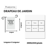Drapeau jardin syrie polyester résistant couleurs vibrantes