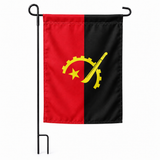 Drapeau jardin vertical Angola sur support noir
