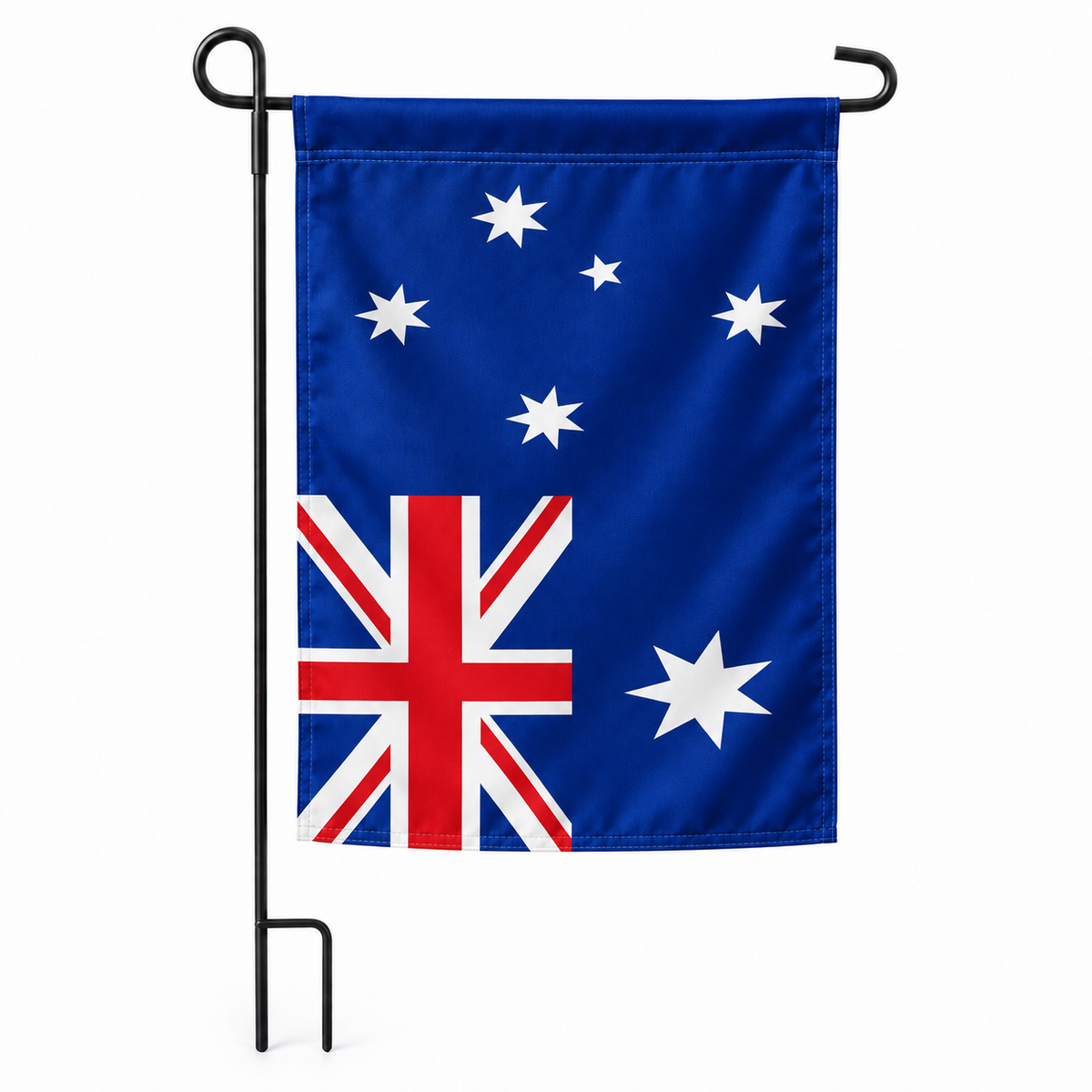 Drapeau jardin vertical Australie sur support noir