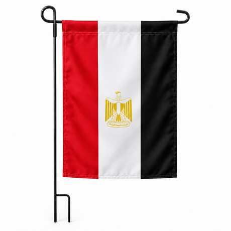 Drapeau jardin vertical Égypte sur support noir
