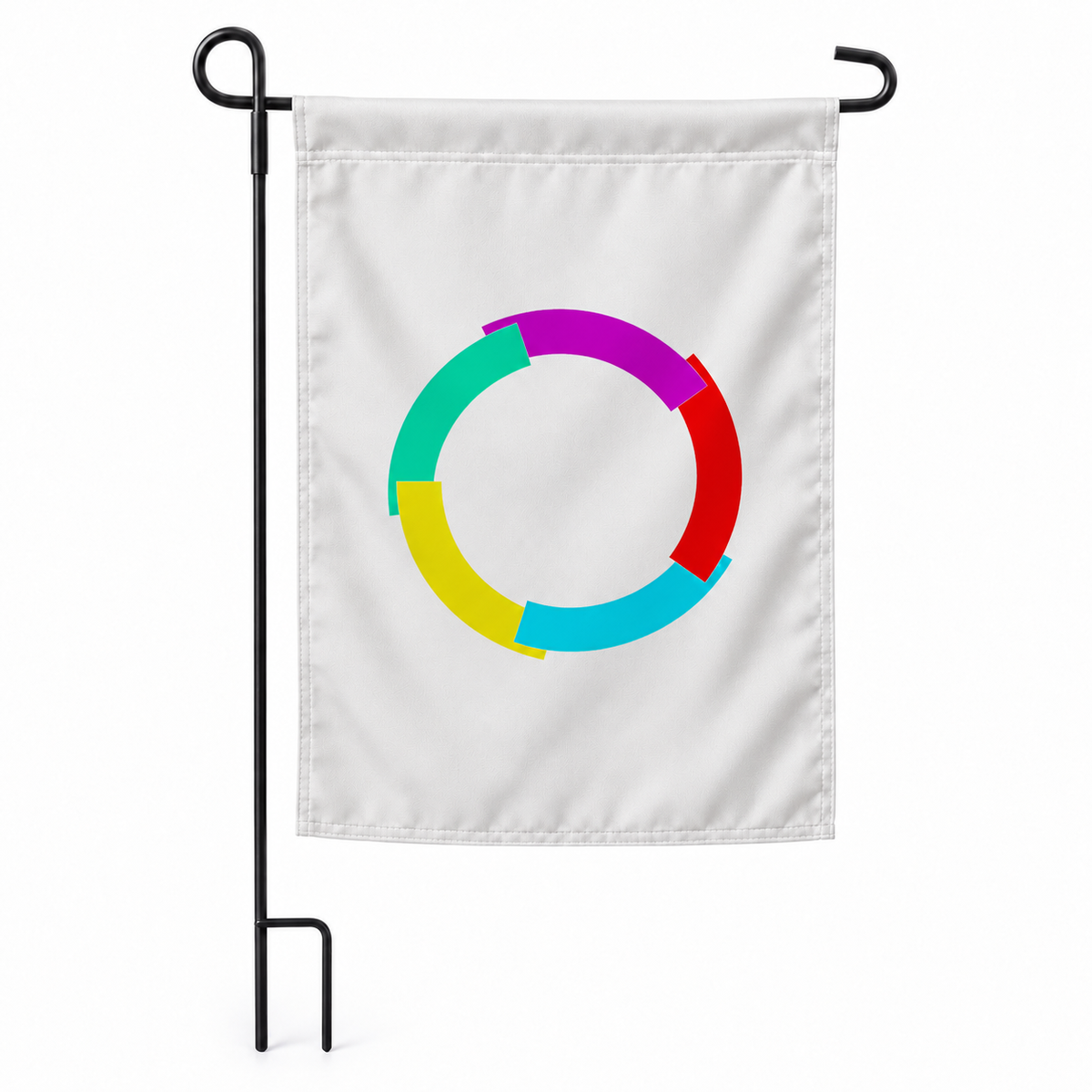 Drapeau jardin vertical Organisation internationale de la Francophonie sur support noir