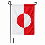 Drapeau jardin vertical Groenland sur support noir