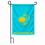 Drapeau jardin vertical Kazakhstan sur support noir