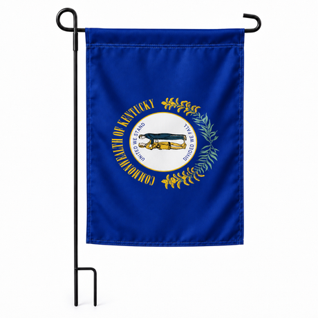 Drapeau jardin vertical Kentucky sur support noir