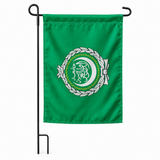 Drapeau jardin vertical Ligue arabe sur support noir