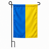 Drapeau jardin vertical Ukraine sur support noir
