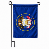 Drapeau jardin vertical Utah sur support noir