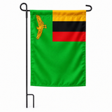 Drapeau jardin vertical Zambie sur support noir