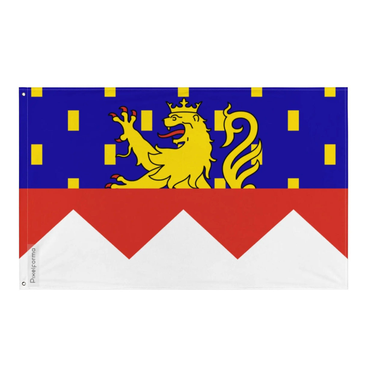 Drapeau jura polyester résistant avec œillets à gauche