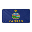 Drapeau kansas polyester résistant aux intempéries œillets