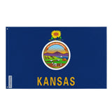 Drapeau kansas polyester résistant œillets à gauche