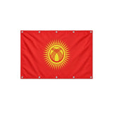 Drapeau du Kirghizistan format S en polyester avec dix œillets