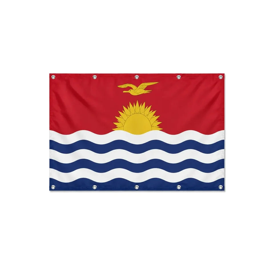 Drapeau des Kiribati format S en polyester avec dix œillets