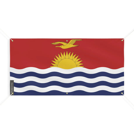 Drapeau kiribati polyester résistant avec 6 œillets durable
