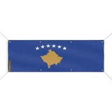 Drapeau kosovo polyester résistant aux intempéries œillets