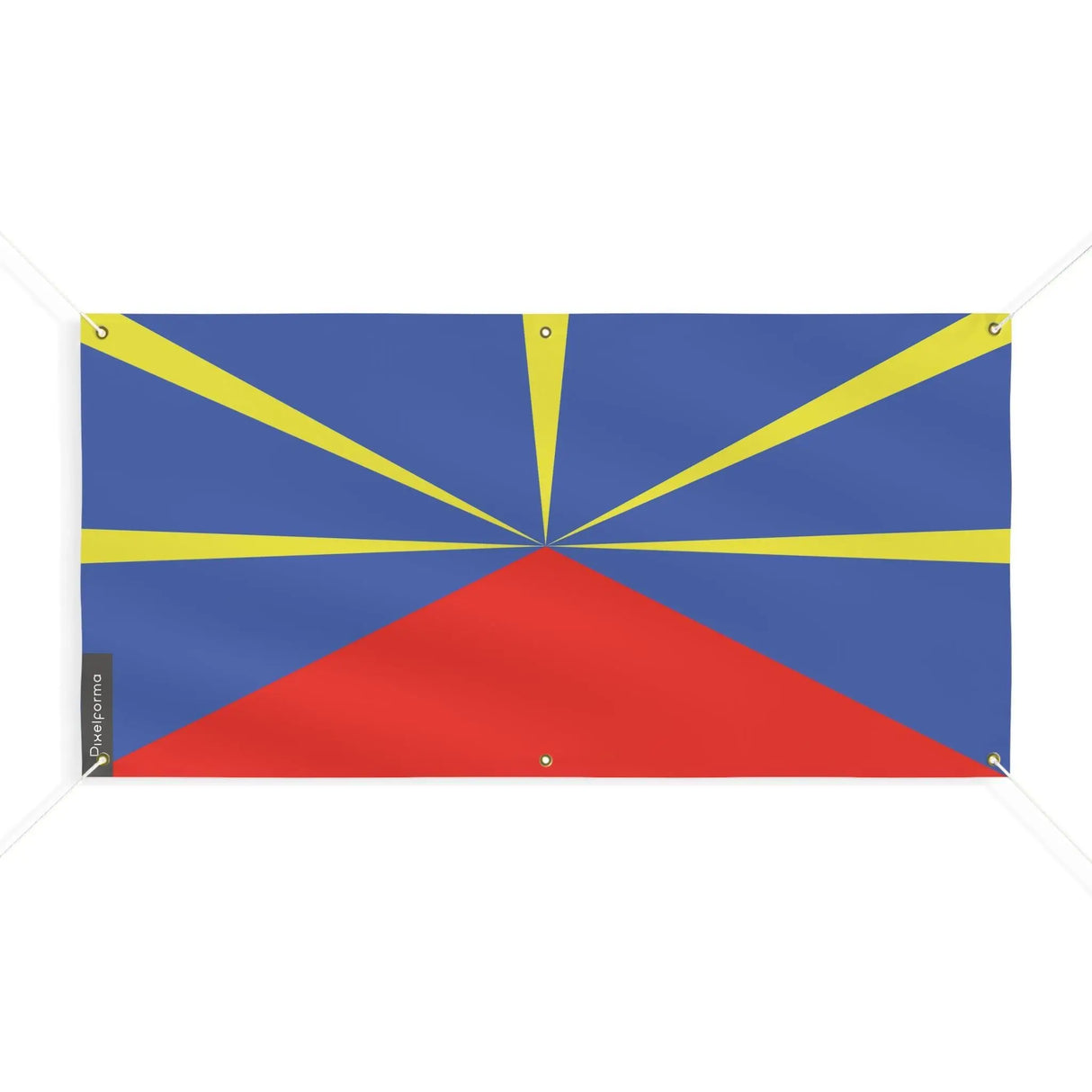 Drapeau la réunion polyester résistant avec œillets robustes