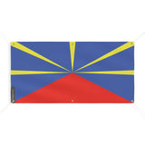 Drapeau la réunion polyester résistant avec œillets robustes