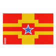 Drapeau langley polyester résistant avec œillets à gauche