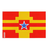 Drapeau langley polyester résistant avec œillets à gauche