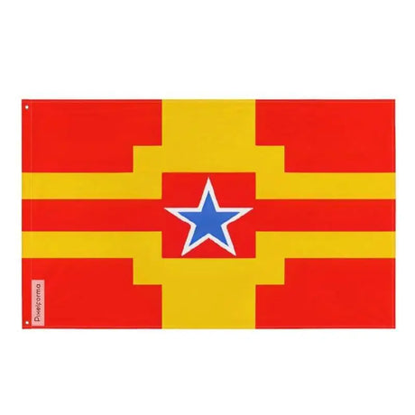 Drapeau langley polyester résistant avec œillets à gauche