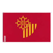 Drapeau languedoc-roussillon polyester double ourlet durable