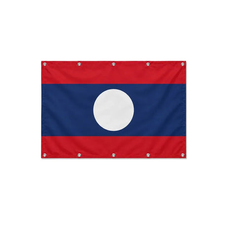 Drapeau du Laos format S en polyester avec dix œillets
