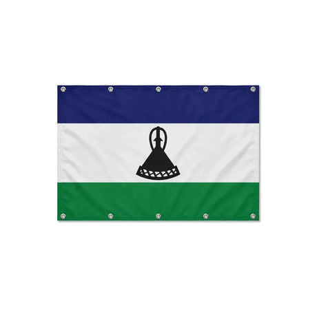 Drapeau du Lesotho format S en polyester avec dix œillets