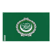 Drapeau ligue arabe polyester résistant œillets à gauche