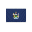 Drapeau du Maine format S en polyester avec dix œillets