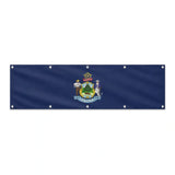 Drapeau du Maine grand format XL en polyester avec dix œillets