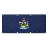 Drapeau maine polyester résistant usage extérieur intempéries