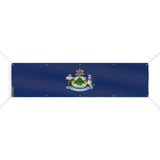 Drapeau maine polyester résistant aux intempéries œillets