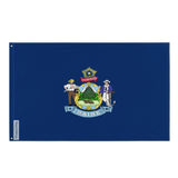 Drapeau maine polyester résistant avec œillets à gauche