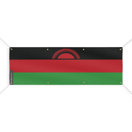 Drapeau malawi polyester résistant aux intempéries 8 œillets