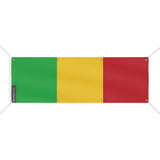 Drapeau mali polyester résistant avec œillets extérieurs