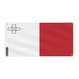 Drapeau malte polyester résistant aux intempéries œillets