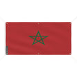 Drapeau maroc polyester résistant aux intempéries 6 œillets