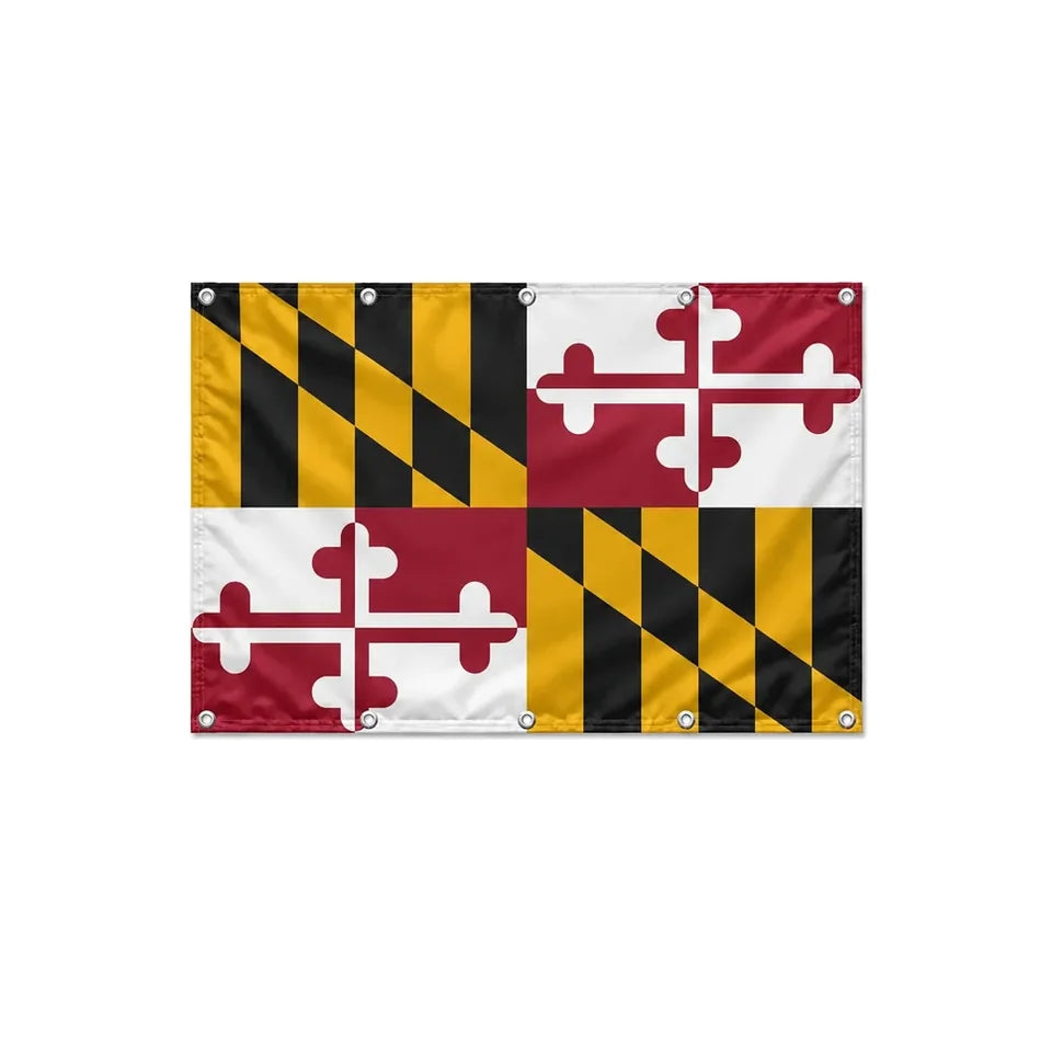 Drapeau du Maryland format S en polyester avec dix œillets