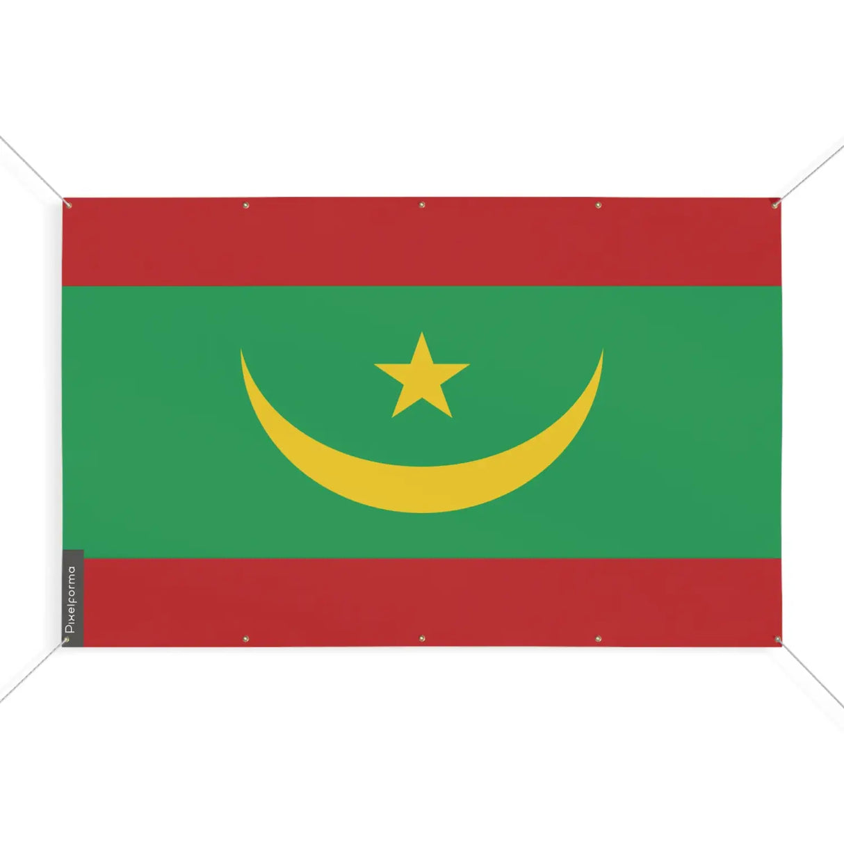 Drapeau mauritanie 10 oeillets en plusieurs tailles (s) - pixelforma