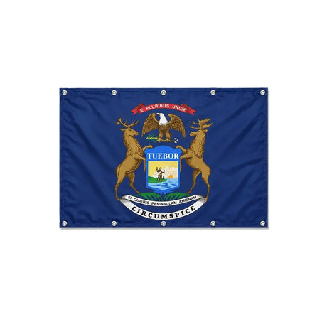 Drapeau du Michigan format S en polyester avec dix œillets