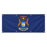 Drapeau michigan polyester résistant aux intempéries œillets