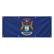 Drapeau michigan polyester résistant aux intempéries œillets