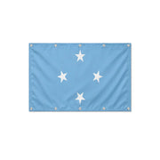 Drapeau Micronésie format S en polyester avec dix œillets