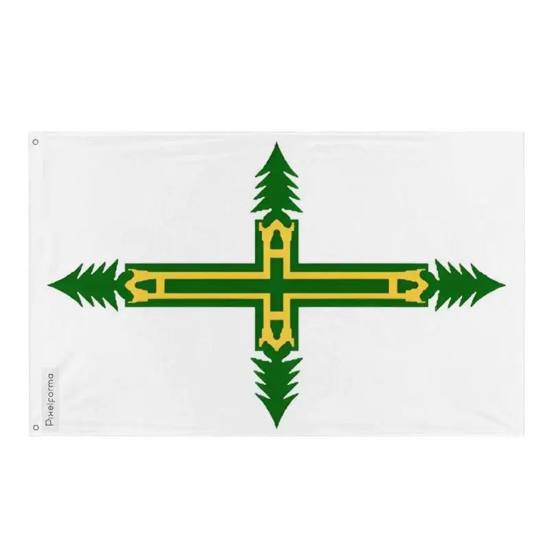 Drapeau mission polyester résistant avec œillets à gauche