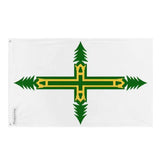 Drapeau mission polyester résistant avec œillets à gauche